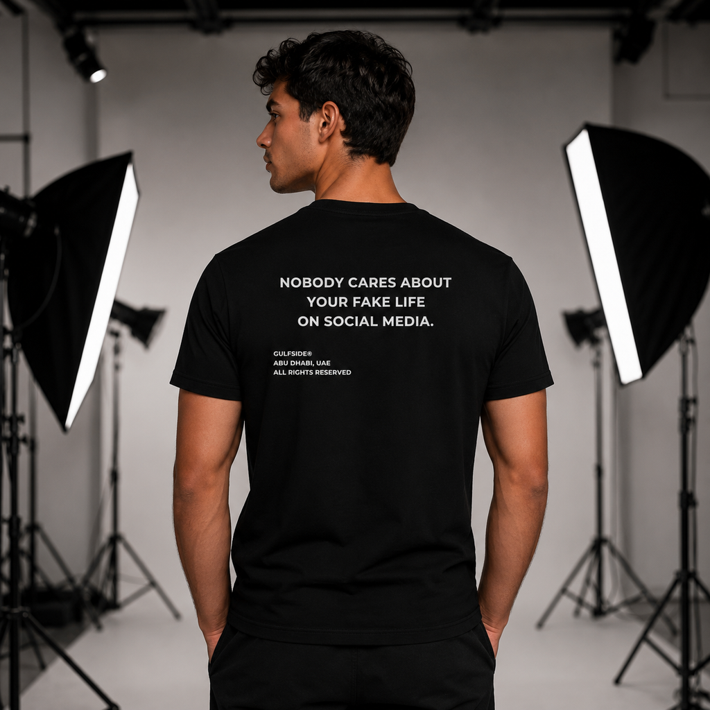 NOBODY CARES ABOUT YOUR FAKE LIFE ON SOCIAL MEDIA T-SHIRT