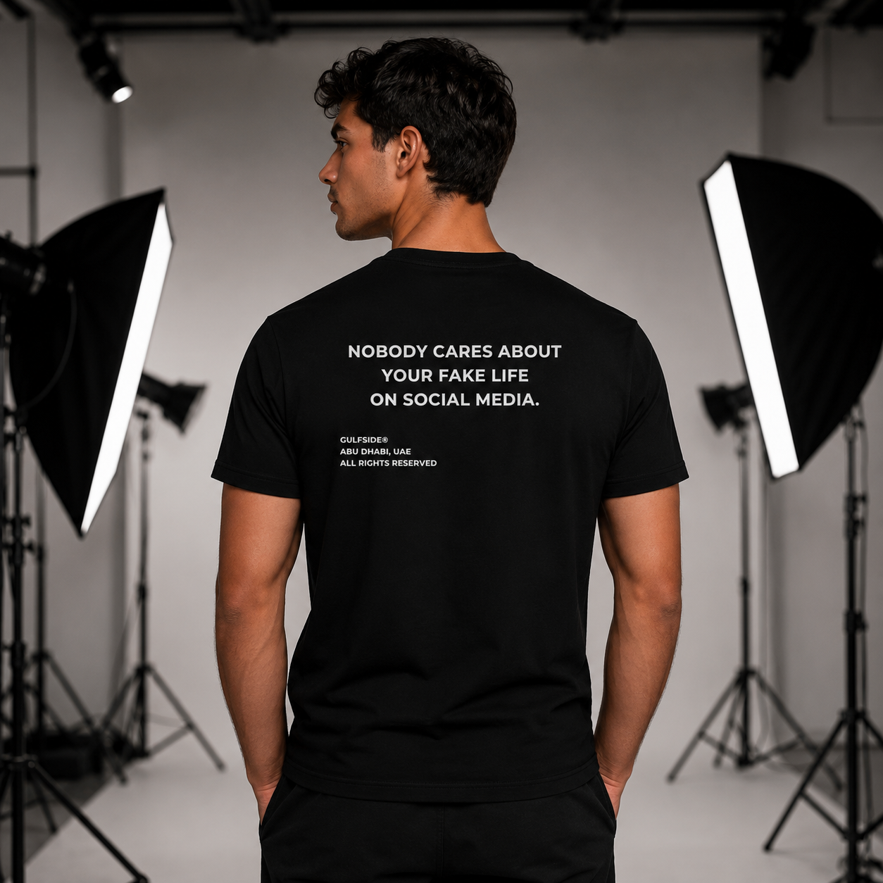 NOBODY CARES ABOUT YOUR FAKE LIFE ON SOCIAL MEDIA T-SHIRT